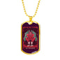 Tarot Card Necklace The Devil Stainless Steel or 18k Gold Dog Tag 24"-Express Your Love Gifts