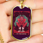 Tarot Card Necklace The Devil Stainless Steel or 18k Gold Dog Tag 24"-Express Your Love Gifts