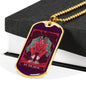 Tarot Card Necklace The Devil Stainless Steel or 18k Gold Dog Tag 24"-Express Your Love Gifts