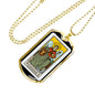Tarot Card Necklace The Empress Stainless Steel or 18k Gold Dog Tag 24"-Express Your Love Gifts