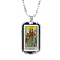 Tarot Card Necklace The Empress Stainless Steel or 18k Gold Dog Tag 24"-Express Your Love Gifts