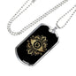 Tarot Card Necklace The Eye Stainless Steel or 18k Gold Dog Tag 24"-Express Your Love Gifts