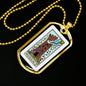 Tarot Card Necklace The Fire Of Heaven Stainless Steel or 18k Gold Dog Tag 24"-Express Your Love Gifts