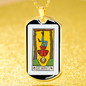 Tarot Card Necklace The Hanged Man Le Pendu Stainless Steel or 18k Gold Dog Tag 24"-Express Your Love Gifts