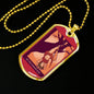 Tarot Card Necklace The Hanged Man Stainless Steel or 18k Gold Dog Tag 24"-Express Your Love Gifts