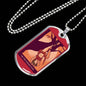Tarot Card Necklace The Hanged Man Stainless Steel or 18k Gold Dog Tag 24"-Express Your Love Gifts