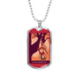 Tarot Card Necklace The Hanged Man Stainless Steel or 18k Gold Dog Tag 24"-Express Your Love Gifts