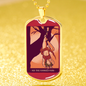 Tarot Card Necklace The Hanged Man Stainless Steel or 18k Gold Dog Tag 24"-Express Your Love Gifts