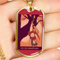 Tarot Card Necklace The Hanged Man Stainless Steel or 18k Gold Dog Tag 24"-Express Your Love Gifts