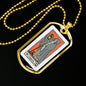 Tarot Card Necklace The Hermit L'Ermite Stainless Steel or 18k Gold Dog Tag 24"-Express Your Love Gifts