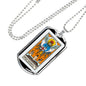 Tarot Card Necklace The Judgment Stainless Steel or 18k Gold Dog Tag 24"-Express Your Love Gifts