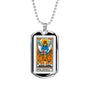 Tarot Card Necklace The Judgment Stainless Steel or 18k Gold Dog Tag 24"-Express Your Love Gifts