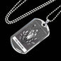Tarot Card Necklace The Magician Stainless Steel or 18k Gold Dog Tag 24"-Express Your Love Gifts