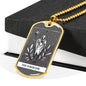 Tarot Card Necklace The Magician Stainless Steel or 18k Gold Dog Tag 24"-Express Your Love Gifts