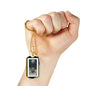 Tarot Card Necklace The Moon La Lune Stainless Steel or 18k Gold Dog Tag 24"-Express Your Love Gifts