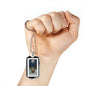 Tarot Card Necklace The Moon La Lune Stainless Steel or 18k Gold Dog Tag 24"-Express Your Love Gifts