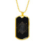 Tarot Card Necklace The Owl Stainless Steel or 18k Gold Dog Tag 24"-Express Your Love Gifts