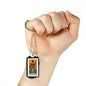 Tarot Card Necklace The Pope Le Pape Stainless Steel or 18k Gold Dog Tag 24"-Express Your Love Gifts