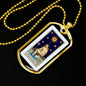 Tarot Card Necklace The Stars Stainless Steel or 18k Gold Dog Tag 24"-Express Your Love Gifts