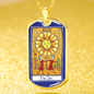 Tarot Card Necklace The Sun Stainless Steel or 18k Gold Dog Tag 24"-Express Your Love Gifts