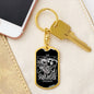 Tarot Card Strength Card Keychain Dog Tag Stainless Steel or 18k Gold-Express Your Love Gifts