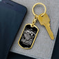 Tarot Card Strength Card Keychain Dog Tag Stainless Steel or 18k Gold-Express Your Love Gifts