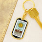 Tarot Card Sun Keychain Dog Tag Stainless Steel or 18k Gold-Express Your Love Gifts