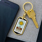 Tarot Card Sun Keychain Dog Tag Stainless Steel or 18k Gold-Express Your Love Gifts