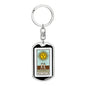 Tarot Card Sun Keychain Dog Tag Stainless Steel or 18k Gold-Express Your Love Gifts