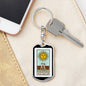 Tarot Card Sun Keychain Dog Tag Stainless Steel or 18k Gold-Express Your Love Gifts