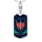 Tarot Card Tarot Swords Keychain Dog Tag Stainless Steel or 18k Gold-Express Your Love Gifts
