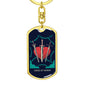 Tarot Card Tarot Swords Keychain Dog Tag Stainless Steel or 18k Gold-Express Your Love Gifts
