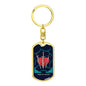 Tarot Card Tarot Swords Keychain Dog Tag Stainless Steel or 18k Gold-Express Your Love Gifts