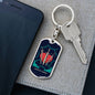 Tarot Card Tarot Swords Keychain Dog Tag Stainless Steel or 18k Gold-Express Your Love Gifts
