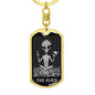 Tarot Card The Alien Keychain Dog Tag Stainless Steel or 18k Gold-Express Your Love Gifts