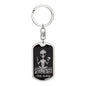 Tarot Card The Alien Keychain Dog Tag Stainless Steel or 18k Gold-Express Your Love Gifts