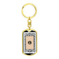 Tarot Card The Back Keychain Dog Tag Stainless Steel or 18k Gold-Express Your Love Gifts