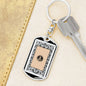 Tarot Card The Back Keychain Dog Tag Stainless Steel or 18k Gold-Express Your Love Gifts