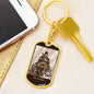 Tarot Card The Chariot Keychain Dog Tag Stainless Steel or 18k Gold-Express Your Love Gifts