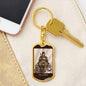 Tarot Card The Chariot Keychain Dog Tag Stainless Steel or 18k Gold-Express Your Love Gifts