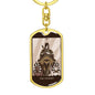 Tarot Card The Chariot Keychain Dog Tag Stainless Steel or 18k Gold-Express Your Love Gifts