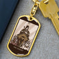 Tarot Card The Chariot Keychain Dog Tag Stainless Steel or 18k Gold-Express Your Love Gifts