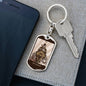 Tarot Card The Chariot Keychain Dog Tag Stainless Steel or 18k Gold-Express Your Love Gifts