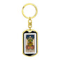 Tarot Card The Chariots Keychain Dog Tag Stainless Steel or 18k Gold-Express Your Love Gifts
