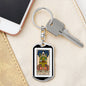Tarot Card The Chariots Keychain Dog Tag Stainless Steel or 18k Gold-Express Your Love Gifts
