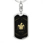 Tarot Card The Clown Hat Keychain Dog Tag Stainless Steel or 18k Gold-Express Your Love Gifts