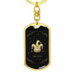 Tarot Card The Clown Hat Keychain Dog Tag Stainless Steel or 18k Gold-Express Your Love Gifts