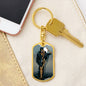 Tarot Card The Dark Aquarius Keychain Dog Tag Stainless Steel or 18k Gold-Express Your Love Gifts