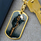 Tarot Card The Dark Aquarius Keychain Dog Tag Stainless Steel or 18k Gold-Express Your Love Gifts