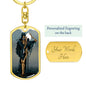 Tarot Card The Dark Aquarius Keychain Dog Tag Stainless Steel or 18k Gold-Express Your Love Gifts